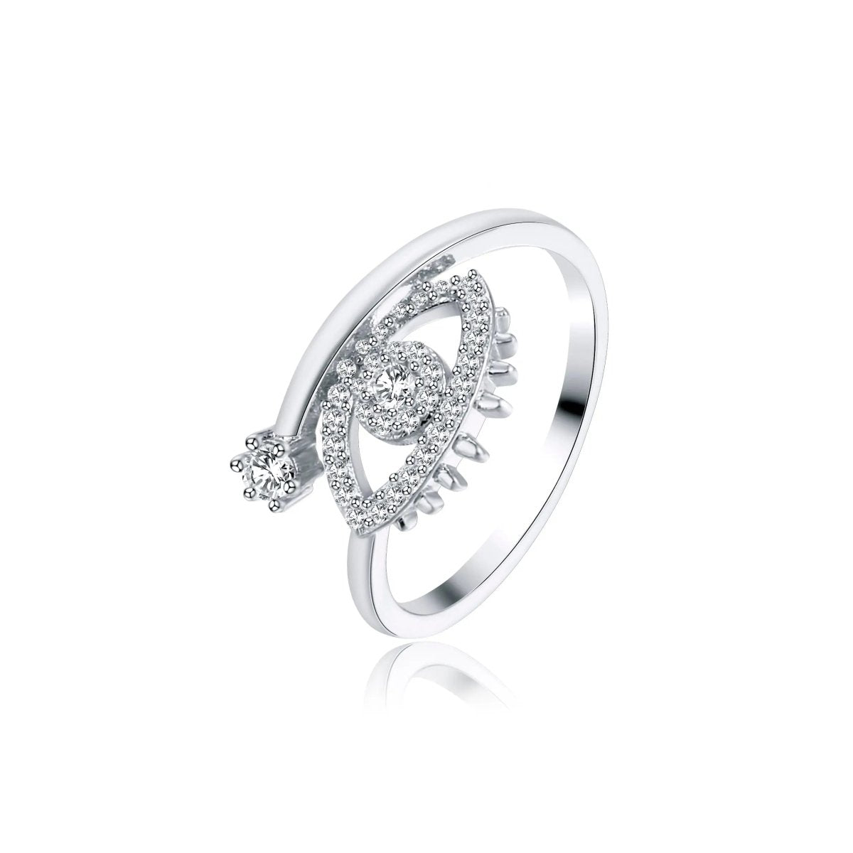 Kyerlyn Silver/Gold CZ Adjustable Opening Rings - KYERLYN