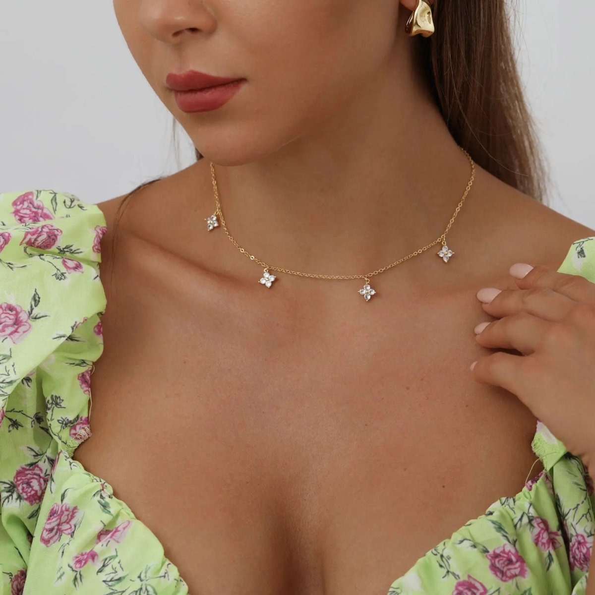 Kyerlyn Simple Diamond Choker Necklaces - KYERLYN