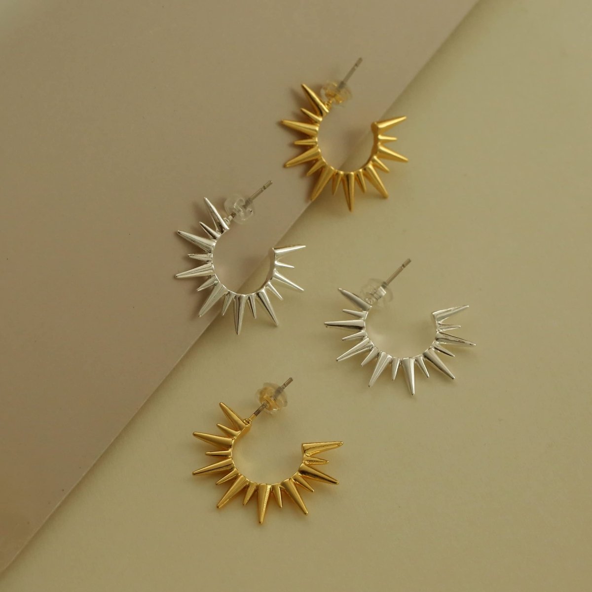 Kyerlyn Sun Shaped Hoop Earrings - KYERLYN