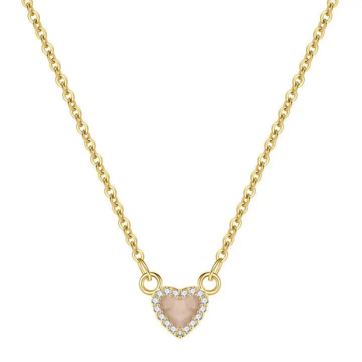 Kyerlyn Tiny CZ Heart Necklaces - KYERLYN