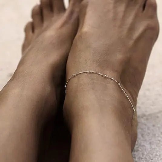 Silver Satellite Ankle Bracelets - KYERLYN