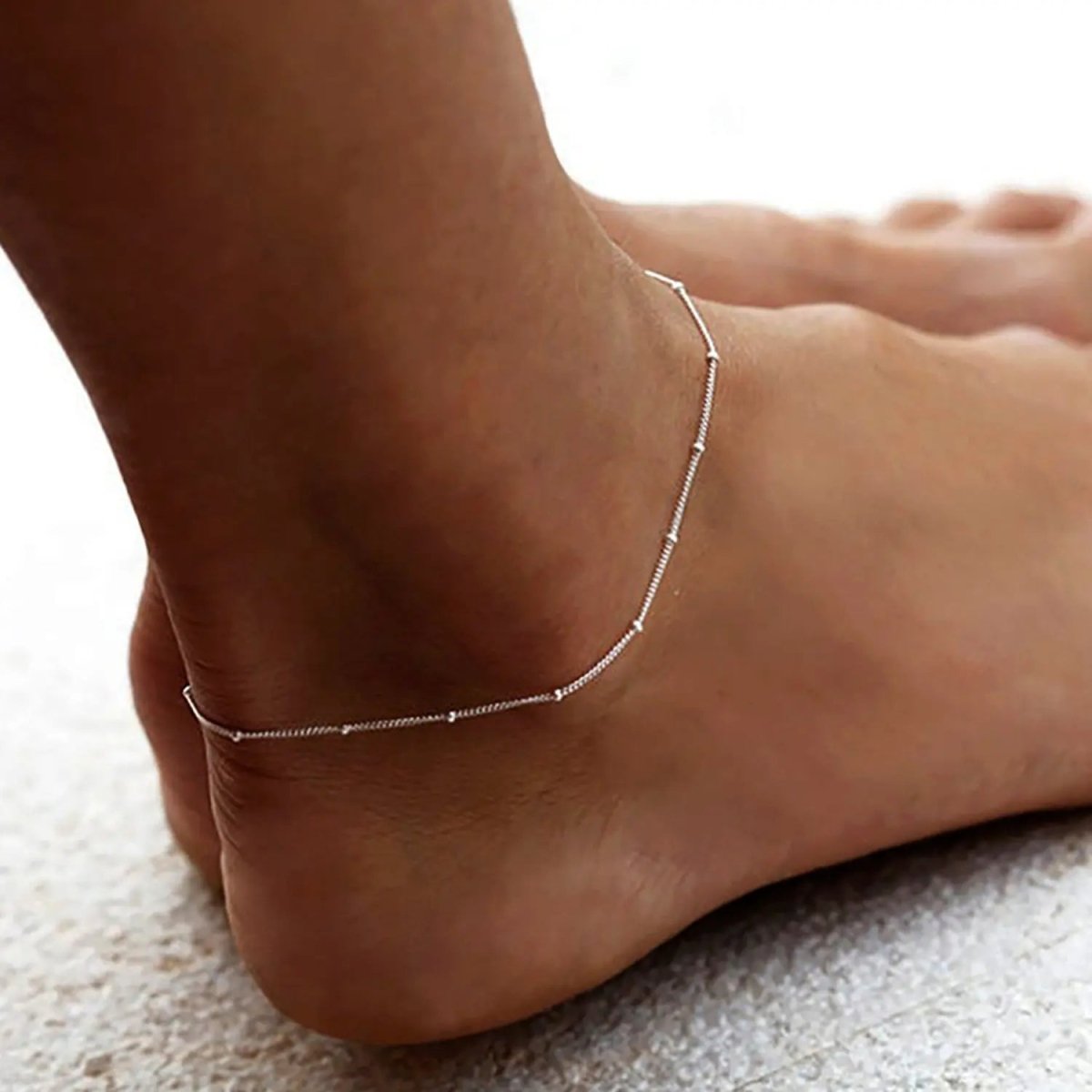 Silver Satellite Ankle Bracelets - KYERLYN