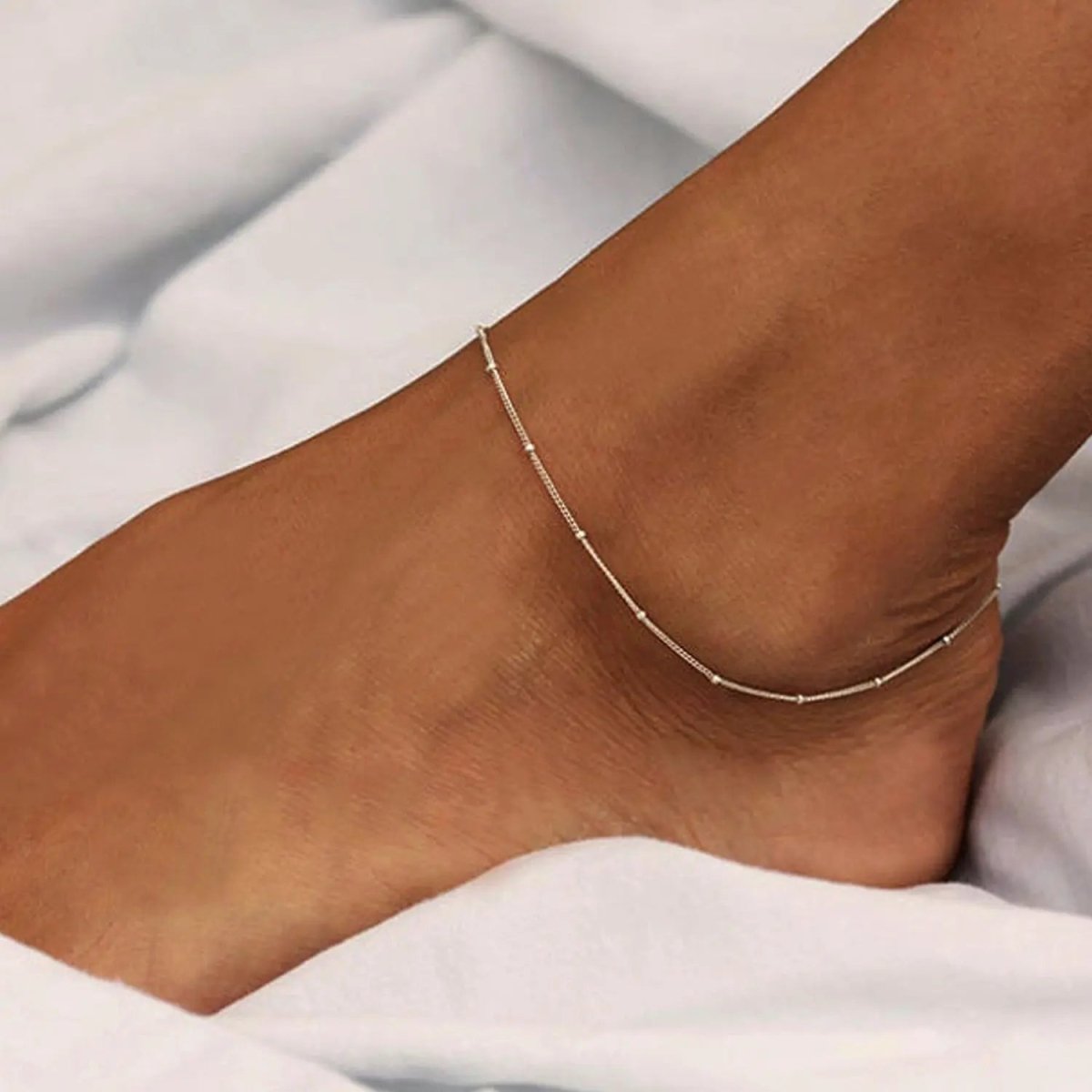 Silver Satellite Ankle Bracelets - KYERLYN